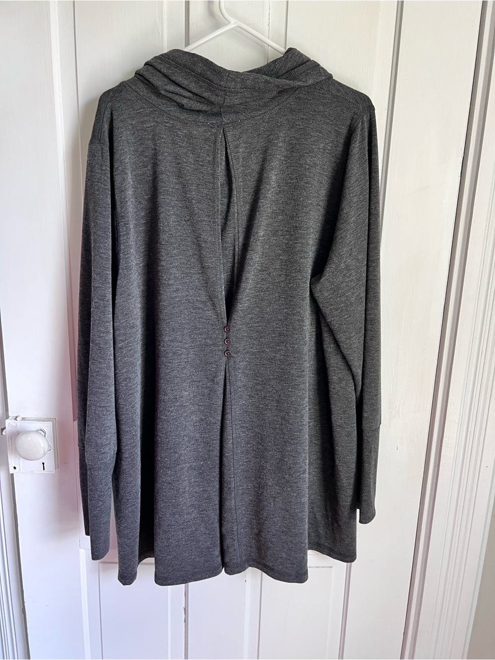 Cable & Gauge Women’s Charcoal Gray Cowl Neck Sweater size 2XL - Picture 3 of 7